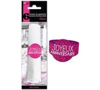 6 ronds serviette anniversaire fuchsia Rose G