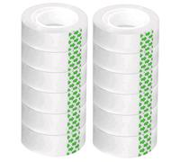 6 rouleaux de ruban adhésif transparent haute adhérence sans résidus - ruban décoratif de qualité supérieure résistant à la déchirure pour bureau, papeterie, emballage cadeau, adapté à l'emballage cad