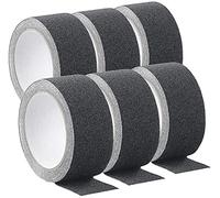 AGT 6 rubans adhésifs antidérapants et résistants à l'eau - 4 m - Ø 48 mm - Noir