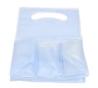 6 - Sac de glace à grille pour refroidir les bouteilles de vin et de bière, sac de rangement portable en PVC pour boissons au design transparent, refroidisseur pliable à glaçons