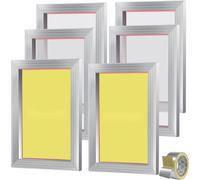 6-SM® - Cadre de sérigraphie en alliage d'aluminium - 25,4 x 35,6cm - 110 Mesh - Résistant aux acides & Non déformable - Accessoires pour machines à imprimer les taies d'oreiller, tissus, papier, papi