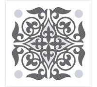 6 stickers à carreaux de ciment 15 x 15 cm GRIS G