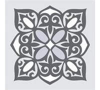 6 stickers carreaux gris 15 x 15 cm gris G