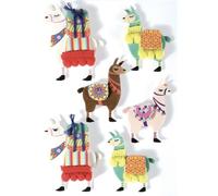 6 Stickers Lama Effet 3d - 60