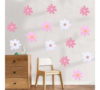 6 stickers muraux blancs en forme de fleurs, autocollants, pour chambre de fille, chambre de garçon ou salon - Décoration pour chambre d'enfant, chambre à coucher et fond d'écran - Décorations murales