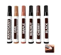 6 Stylos de Retouche pour Meubles, Kit de Réparation pour Surfaces en Bois Abîmées, Feutres Correcteurs pour Rayures, Stylo Réparateur pour Parquet, Portes, Cadres, Tables et Finitions de Qualité