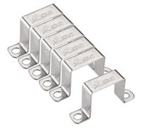 6 supports en forme de U, en acier inoxydable, dimensions 45 mm x 45 mm
