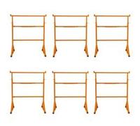 Chevalets de chantier robustes (lot de 4) – Chevalets de sciage de chantier – Table de travail portable – Établi – Réglable en hauteur (105,5-185,5 cm) – Pieds antidérapants – Bras de soutien – Capaci