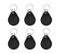 6 Tags NFC Badges RFID NTAG215 540 Bytes, Tags NFC Programmables Pour iPhone Raccourcis, Android, pour Amiibo, Domotique, Porte-Clés - Compatibles iOS Pour Samsung Huawei, Noir