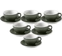 6 Tasses À Cappuccino 200 Ml Et 6 Sous-tasses - Forest - Loveramics
