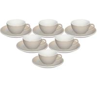 6 Tasses Cappuccino + 6 Sous Tasses "ivory" - 200 Ml - Loveramics