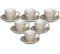 6 Tasses Espresso 80 Ml + 6 Sous Tasses "ivory" - Loveramics