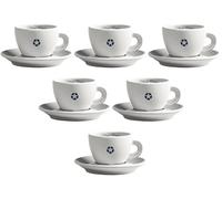 6 Tasses Et Sous-tasses Cappuccino Bazzara - 15cl