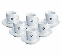 6 Tasses Et Sous-tasses Expresso Bazzara