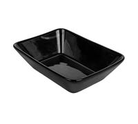 6 unités - Barquille pour frites S 13,5 x 9,4 x 3,2 cm, noir porcelaine
