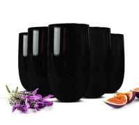 6 Verres à Long Drink Sendez 420 ml Noirs, Coffret Cadeau