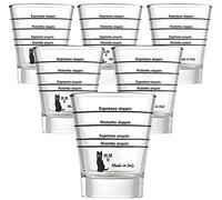 Motta Barista Lot de 6 verres à café en verre transparent