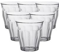 Gobelet - DURALEX - PICARDIE - 16 cl - Lot de 6 - Verre transparent - Résistant au lave-vaisselle