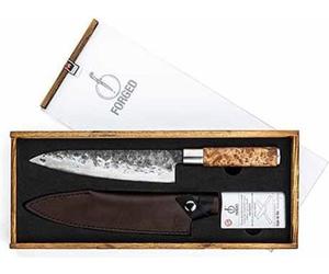 6 Vg10 Couteau Chef 20,5cm + Housse De Protection Cuir - Forged