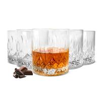 6 Whisky Verres 280ml Avec Relief Verres à Eau Cocktail Verres