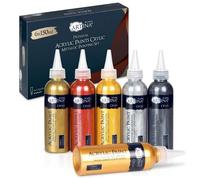 6 x 150ml peinture acrylique métallique Set Crylic Metallic Crylic