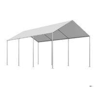 6 x 3 m Toile de rechange carport bâche toit abri voiture imperméable anti-UV pour tente garage portable