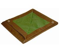 6 'x 8' Dry Top Marron/vert réversible Taille complète 7-mil Poly Tarp item #, 110128