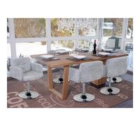 Mendler Chaises Orlando - Gris vintage, imitation daim - Lot de 6