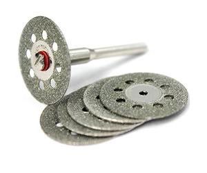 6 x Disque à tronçonner diamant 22 mm pour Dremel/Proxxon Outils multifonction 3,2 mm Mandrin