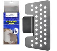 6 x Grille pour Urinoir Homme Mural pour la Protection Contre Obstructions | Grille pour Urinal Homme Fabriquée en Acier Inoxydable - Garantie de 10 Ans - MONTERAL