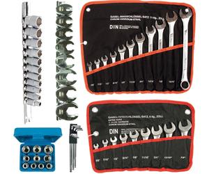 6 x outils SAE ZOLL Jeu de clés à douille Noix ourche 58 pcs.