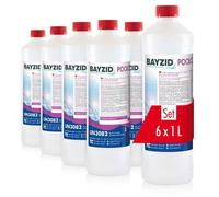 6 x1 L BAYZID® - Élimination Rapide de la Turbidité pour Piscines avec Cartouches et Boules Filtrantes, Anti-Algues et Bactéries
