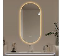 60 * 120cm mur intelligent écran tactile à LED miroir anti-brume salle de bain miroir coiffeur miroir