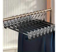 60/20/10 pièces Adulte Tout plastique 10/5 pièces Pinces à pantalon trempées Jupes JK Clips de séchage ménagers Cintres de rangement sans couture en acier inoxydable Accrocher des sous-vêtements Clips