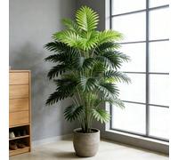 60-80 cm Palmier artificiel, grande plante tropicale Monstera, faux arbre de noix de coco avec feuilles en plastique vert, convient pour la maison, le jardin, l'intérieur, l'extérieur, les mariages, l