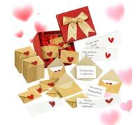 60 Cartes De Notes Et Enveloppes Vierges, Mini Enveloppes Avec Cartes Vierges, Carte De Saint-Valentin Avec Enveloppe Et Autocollants En Forme De Cœur Pour La Saint-Valentin, Anniversaire, Lui, Elle