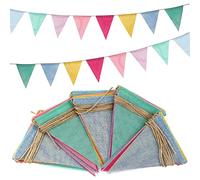 60 Fanion Bannière 4M Triangle Drapeau Bunting Guirlande Drapeaux de Triangle pour Mariage Anniversaire Fête Maison Pépinière Extérieur Jardin Suspendu Festivals Décoration