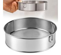 60 Mailles Tamiseur Farine en Acier Inoxydable, 19,5 cm Tamis de Cuisine | Rond Pasoire à Farine pour Filtrer, Réutilisable Métal Tamis à Mailles Fines, pour Farine, Sucre, Gâteaux, Légumes, Argent