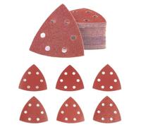 60 Pcs Abrasif Ponceuse Triangulaire Papier A Poncer Verre Grains 60-400 | Crochet et Boucle pour Ponceuse Bosch Delta Bois, Grains 60/120/180/240/320/400
