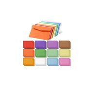 60 Pcs Enveloppes Enveloppes Colorées Mini Enveloppes petite enveloppe 11 5 x 8 2 cm Mariage (12 Couleurs) Multicolore ENVELOPPE