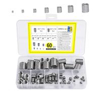 60 Pcs Filetage Inserts, Insert Fileté Autotaraudeur Helicoil Set