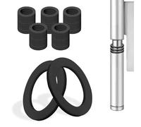 60 Pcs Rondelles Pour Gonds de Porte Cache Paumelles Entretoise Plastique 10,2 mm X 15 mm Bague Paumelle Rondelle Nylon Plate Gond pour Portail Exterieur Cache Gond Porte, 1mm 30Pcs & 2mm 30Pcs(Noir)