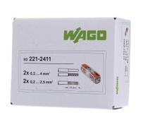 60 Pièce Connecteur de passage avec levier - Accessoire pour terminal 221-2411 | WAGO | 221-2411 | Borne enfichable