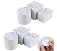 60 Pièces Adhesif Double Face Extra Fort Mousse EVA, Pastille Adhesive Double Face (Rond, Carré, Rectangle), Double Face Puissant pour Fixation Murale sans Perçage, Maison et Bureau, Blanc