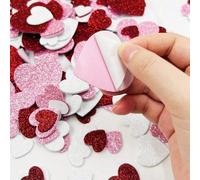 60 pièces Autocollants en mousse pailletée DIY en forme de cœur pour boîte-cadeau, sac, cartes de vœux, décoration de fête. Autocollants de fête pour étiquettes-cadeaux, décorations. Cadeaux amusants 