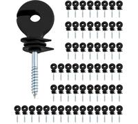 60 Pièces isolateurs annulaires, isolateur cloture electrique, pour cordes, fils et brins.