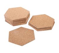 60 pièces Panneau de Liège Hexagonal Autocollant 10x10x0,2cm marron | Motif Géométrique, Pose Murale Facile, Cuisine et Bureau, Protège les Murs, Organise Notes