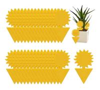 60 Pièces Pièges Jaunes Collants Double Face, 130x80mm Anti Moucherons Mouches du Terreau, Résistant UV & Etanche, pour Plantes d’Intérieur Jardin Serre