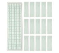 60 Pièces Planche de Rangement pour Ruban Washi 15x5cm | Carte Échantillon à Carreaux, Distribution Propre, Format Portable, Usage Bureau et Atelier, Vert