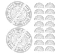 60 Pièces Rapporteur Scolaire Demi- 4 Pouces en Plastique | Mesure D’angle Précise, Format Portable Léger, pour Dessin, Menuiserie et Scolaires